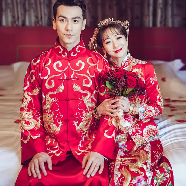 Celebrity Couples in Traditional Chinese Wedding Fashion DramaPanda