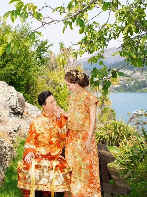 38jiejie  三八姐姐｜Han Geng and Celina Jade Held Traditional Wedding in New  Zealand