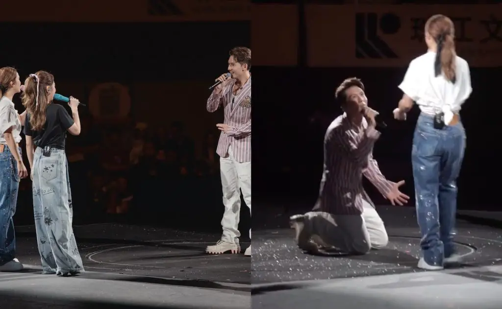 Kenny Kwan proposes on stage