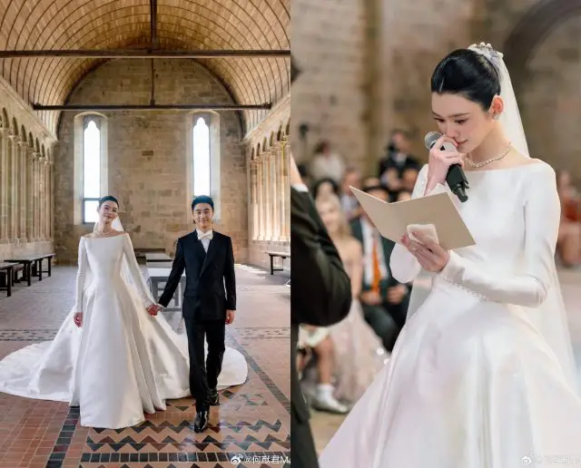Vestido de noiva da supermodelo chinesa Ming Xi